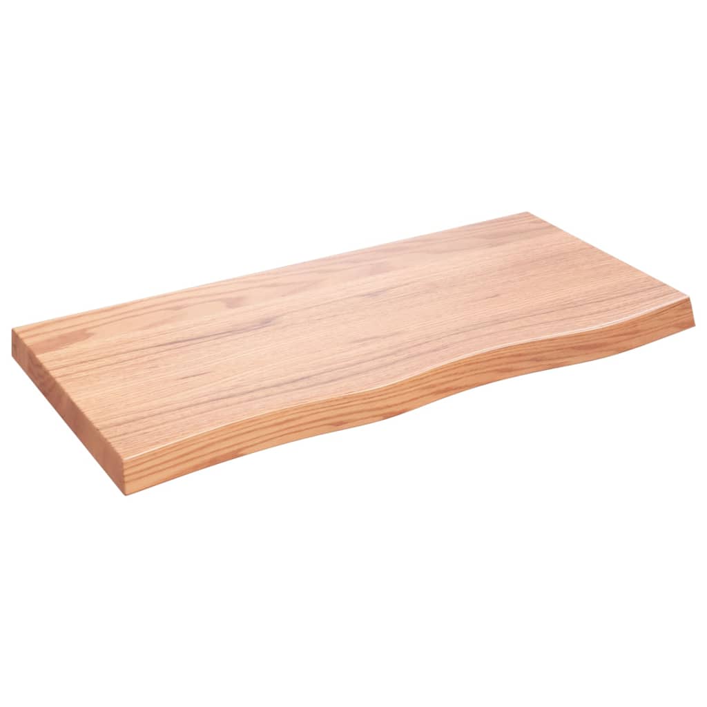 Kylpyhuoneen Työtaso V.ruskea 100X50X(2-6)Cm Käsitelty Täyspuu