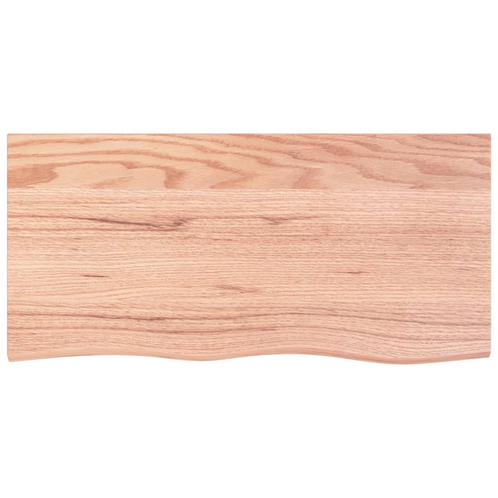 Kylpyhuoneen Työtaso V.ruskea 100X50X(2-6)Cm Käsitelty Täyspuu