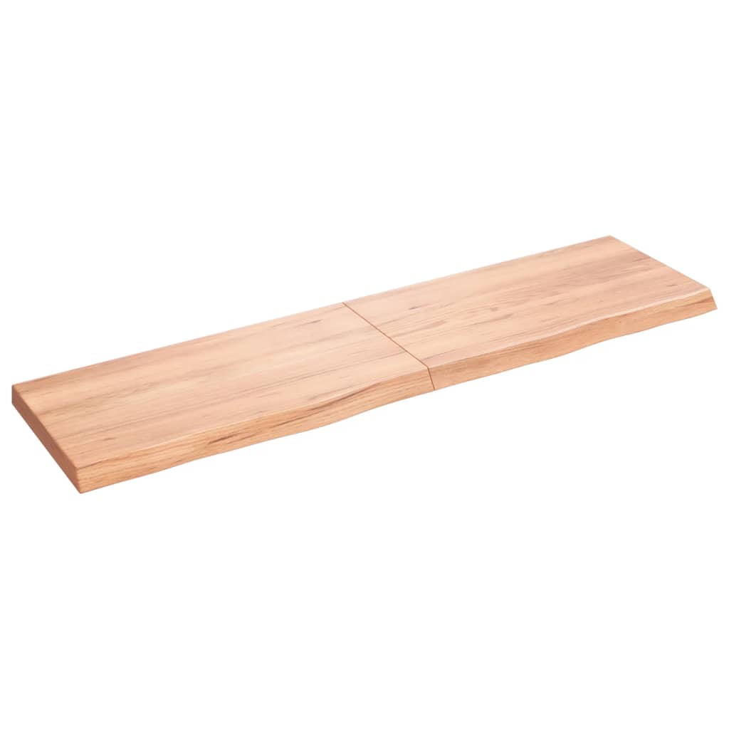 Kylpyhuoneen Työtaso V.ruskea 120X30X(2-4)Cm Käsitelty Täyspuu