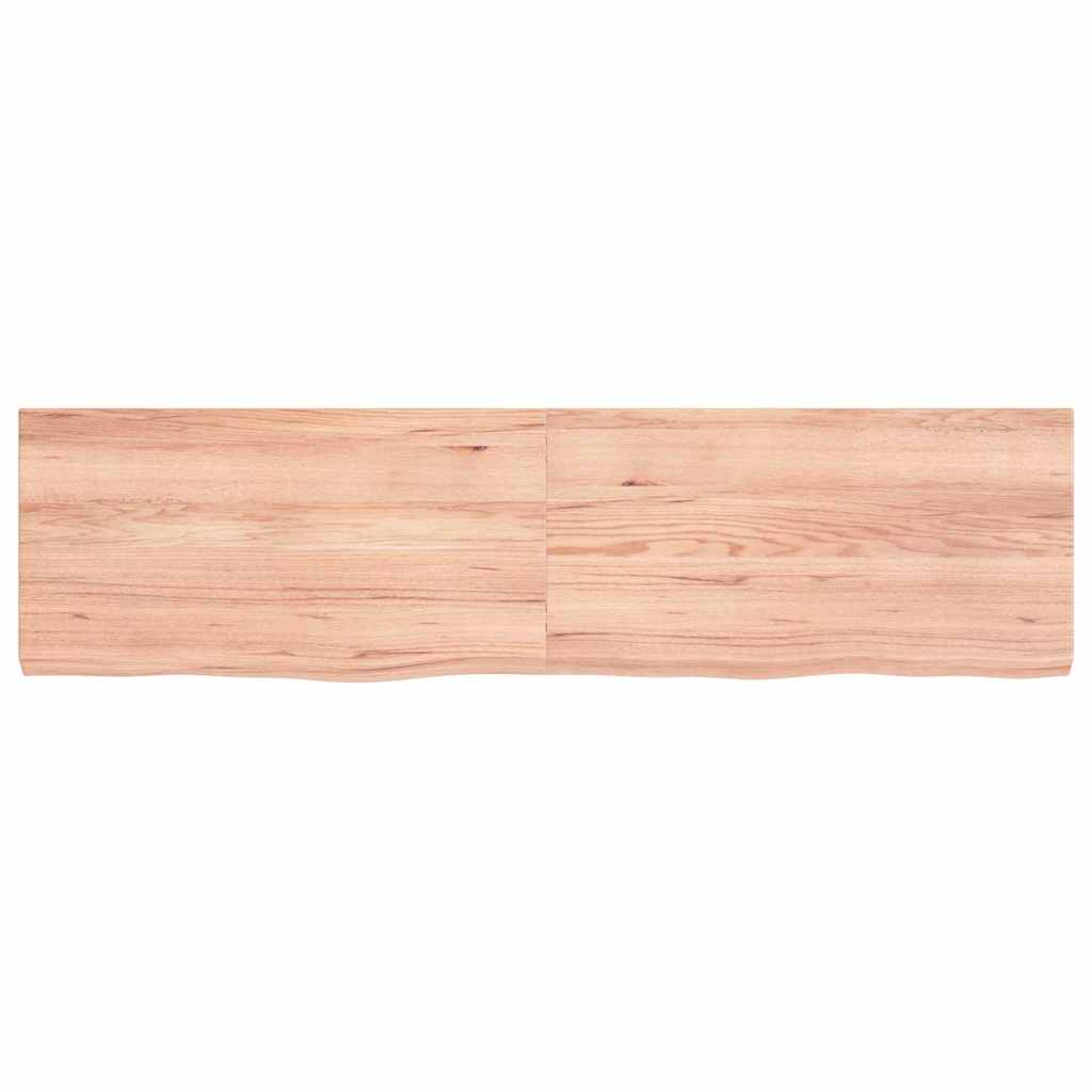 Kylpyhuoneen Työtaso V.ruskea 120X30X(2-4)Cm Käsitelty Täyspuu