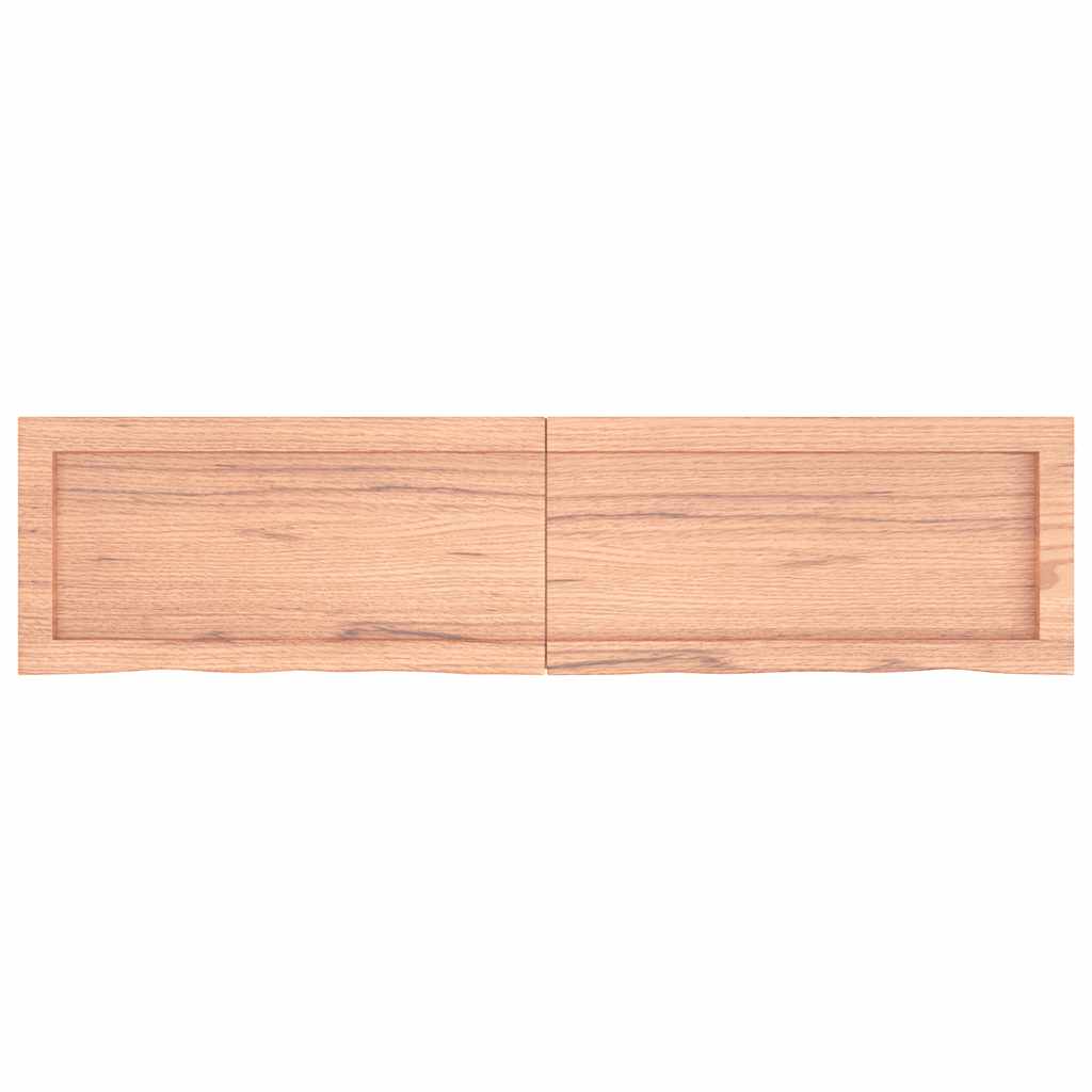 Kylpyhuoneen Työtaso V.ruskea 120X30X(2-4)Cm Käsitelty Täyspuu