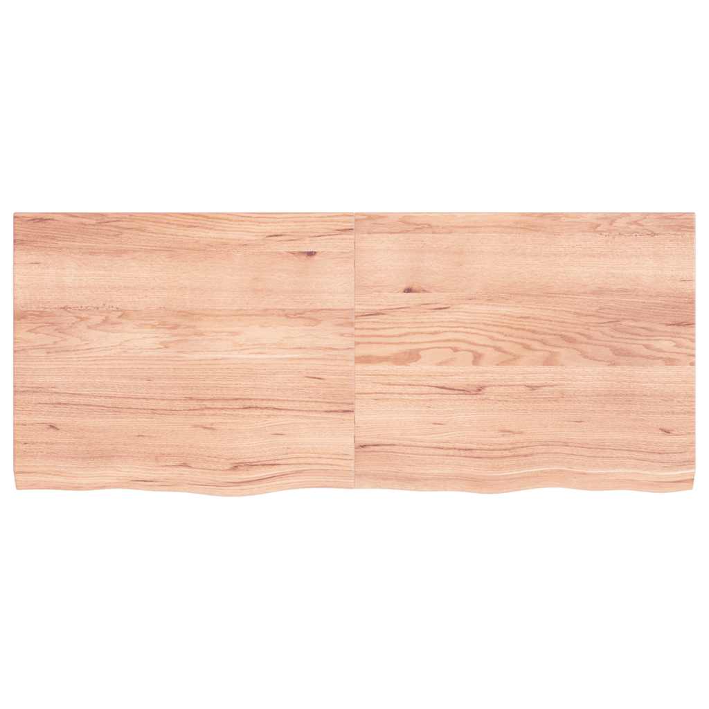 Kylpyhuoneen Työtaso V.ruskea 120X50X(2-4)Cm Käsitelty Täyspuu