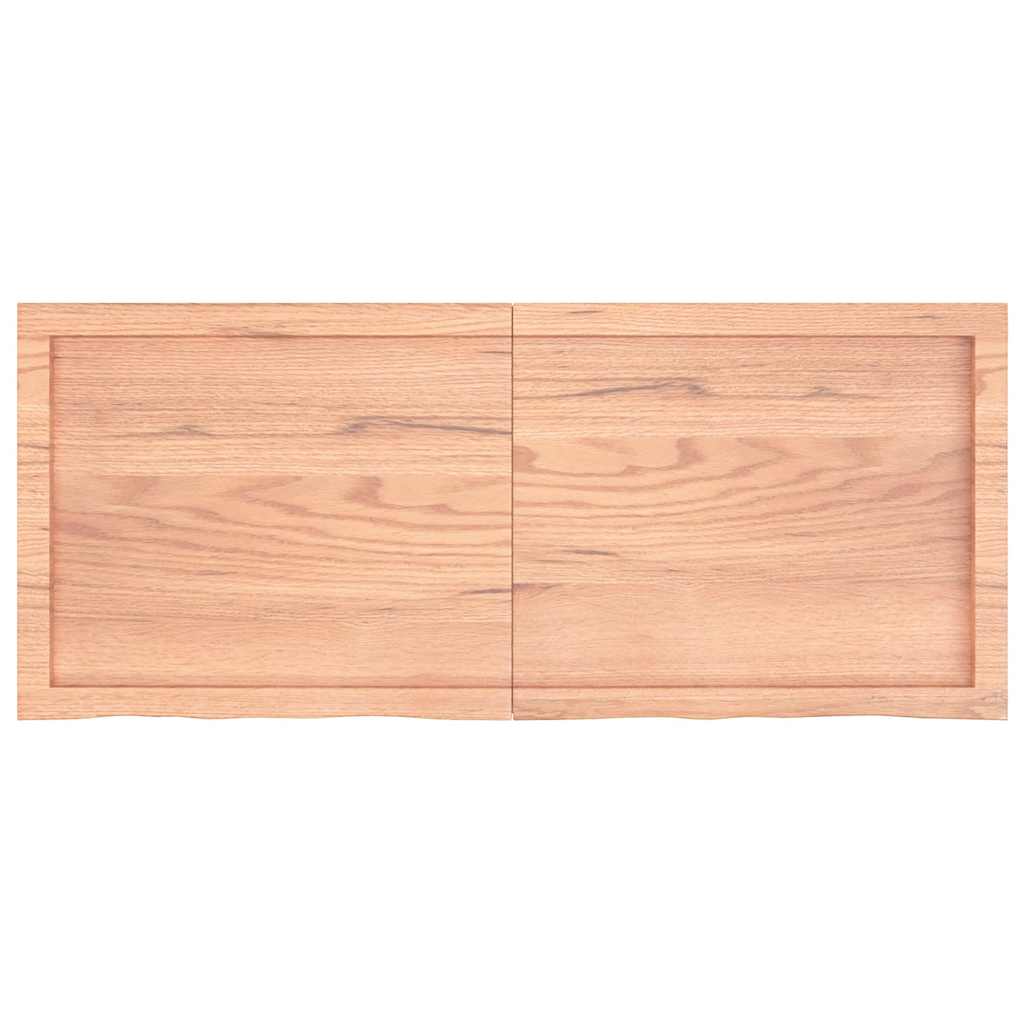 Kylpyhuoneen Työtaso V.ruskea 120X50X(2-4)Cm Käsitelty Täyspuu