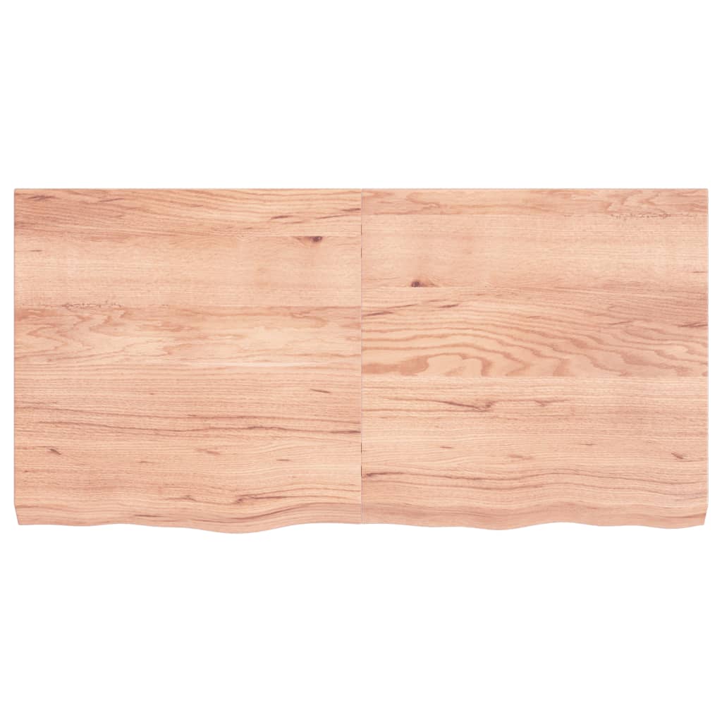 Kylpyhuoneen Työtaso V.ruskea 120X60X(2-6)Cm Käsitelty Täyspuu