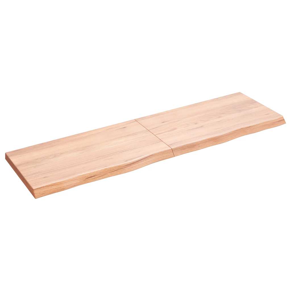 Kylpyhuoneen Työtaso V.ruskea 140X40X(2-4)Cm Käsitelty Täyspuu