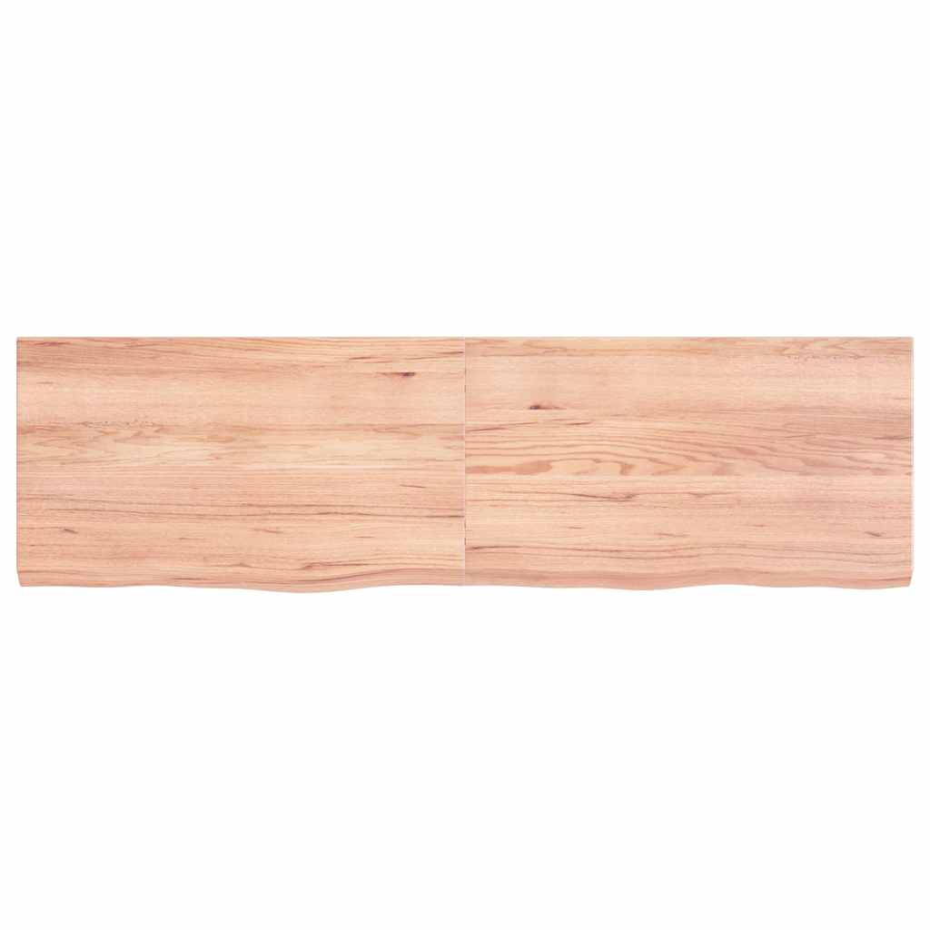 Kylpyhuoneen Työtaso V.ruskea 140X40X(2-4)Cm Käsitelty Täyspuu