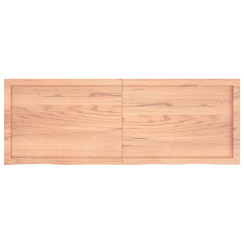Kylpyhuoneen Työtaso V.ruskea 140X50X(2-6)Cm Käsitelty Täyspuu