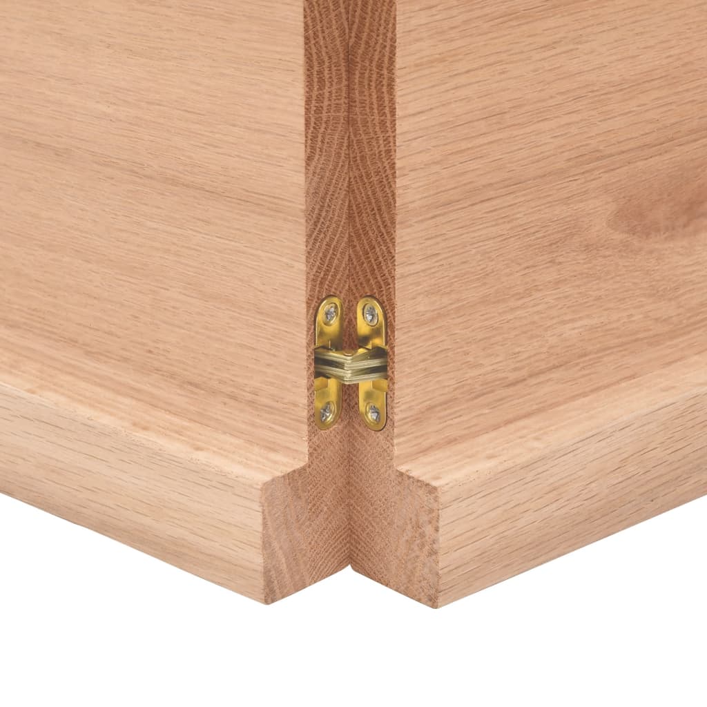 Kylpyhuoneen Työtaso V.ruskea 180X50X(2-4)Cm Käsitelty Täyspuu