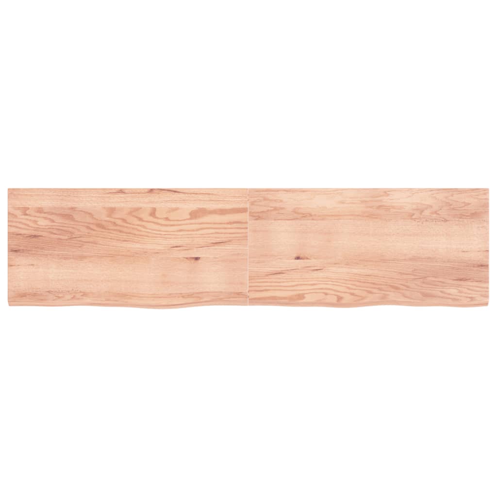 Kylpyhuoneen Työtaso V.ruskea 200X50X(2-4)Cm Käsitelty Täyspuu