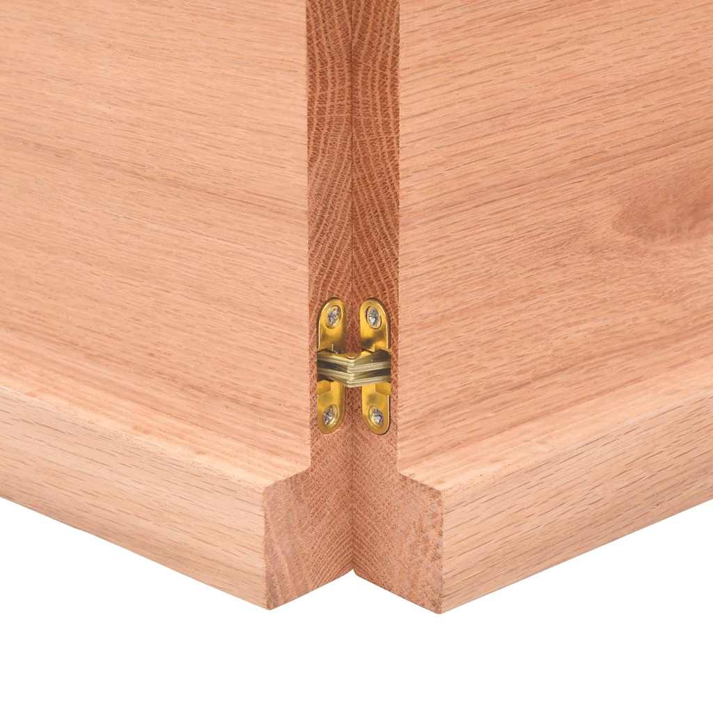 Kylpyhuoneen Työtaso V.ruskea 200X60X(2-4)Cm Käsitelty Täyspuu