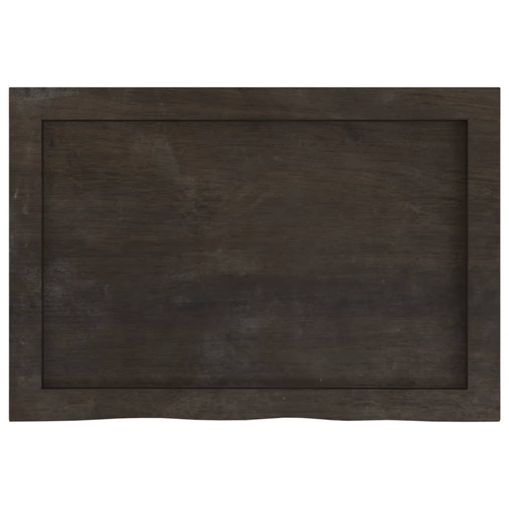 Kylpyhuoneen Työtaso T.ruskea 60X40X(2-4)Cm Käsitelty Täyspuu