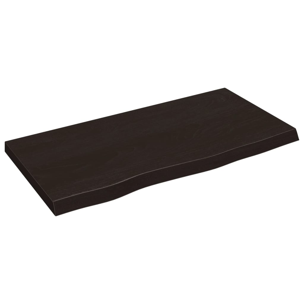 Kylpyhuoneen Työtaso T.ruskea 80X40X(2-4)Cm Käsitelty Täyspuu