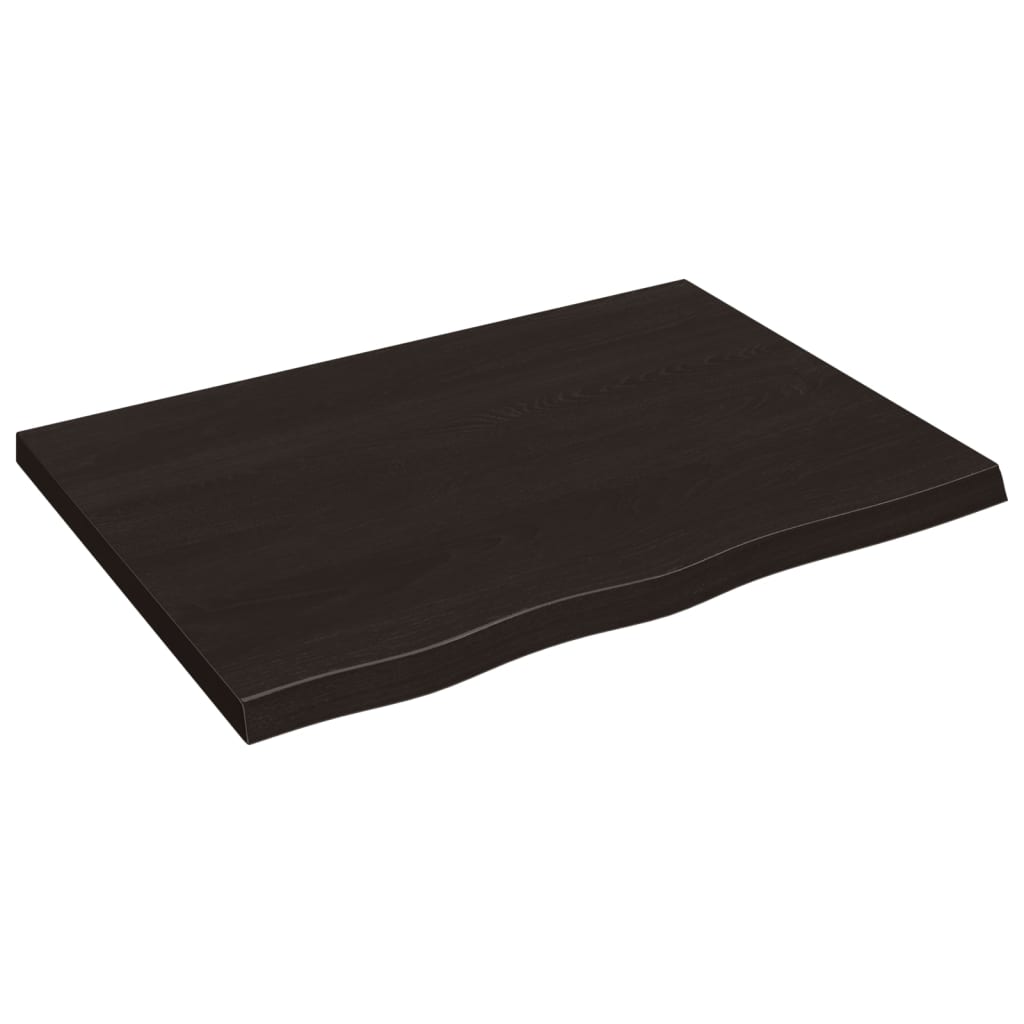 Kylpyhuoneen Työtaso T.ruskea 80X60X(2-4)Cm Käsitelty Täyspuu
