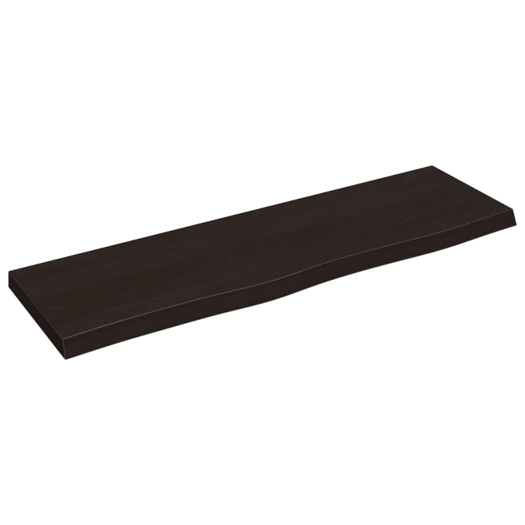 Kylpyhuoneen Työtaso T.ruskea 100X30X(2-4)Cm Käsitelty Täyspuu