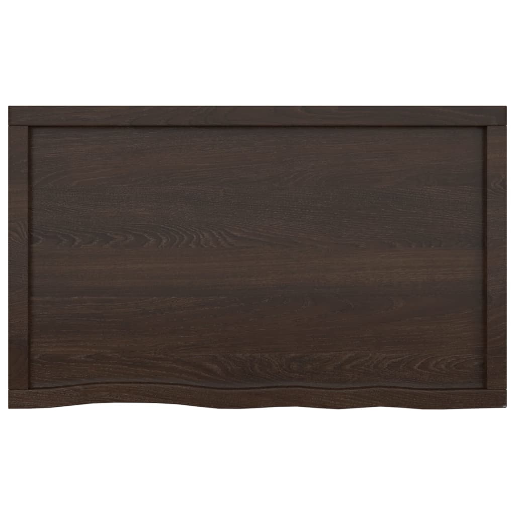 Kylpyhuoneen Työtaso T.ruskea 100X60X(2-4)Cm Käsitelty Täyspuu