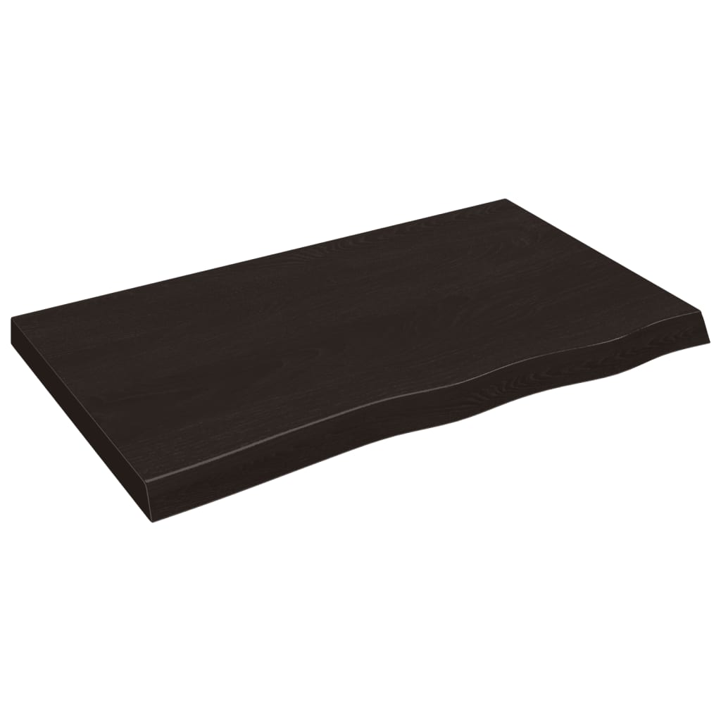 Kylpyhuoneen Työtaso T.ruskea 100X60X(2-6)Cm Käsitelty Täyspuu