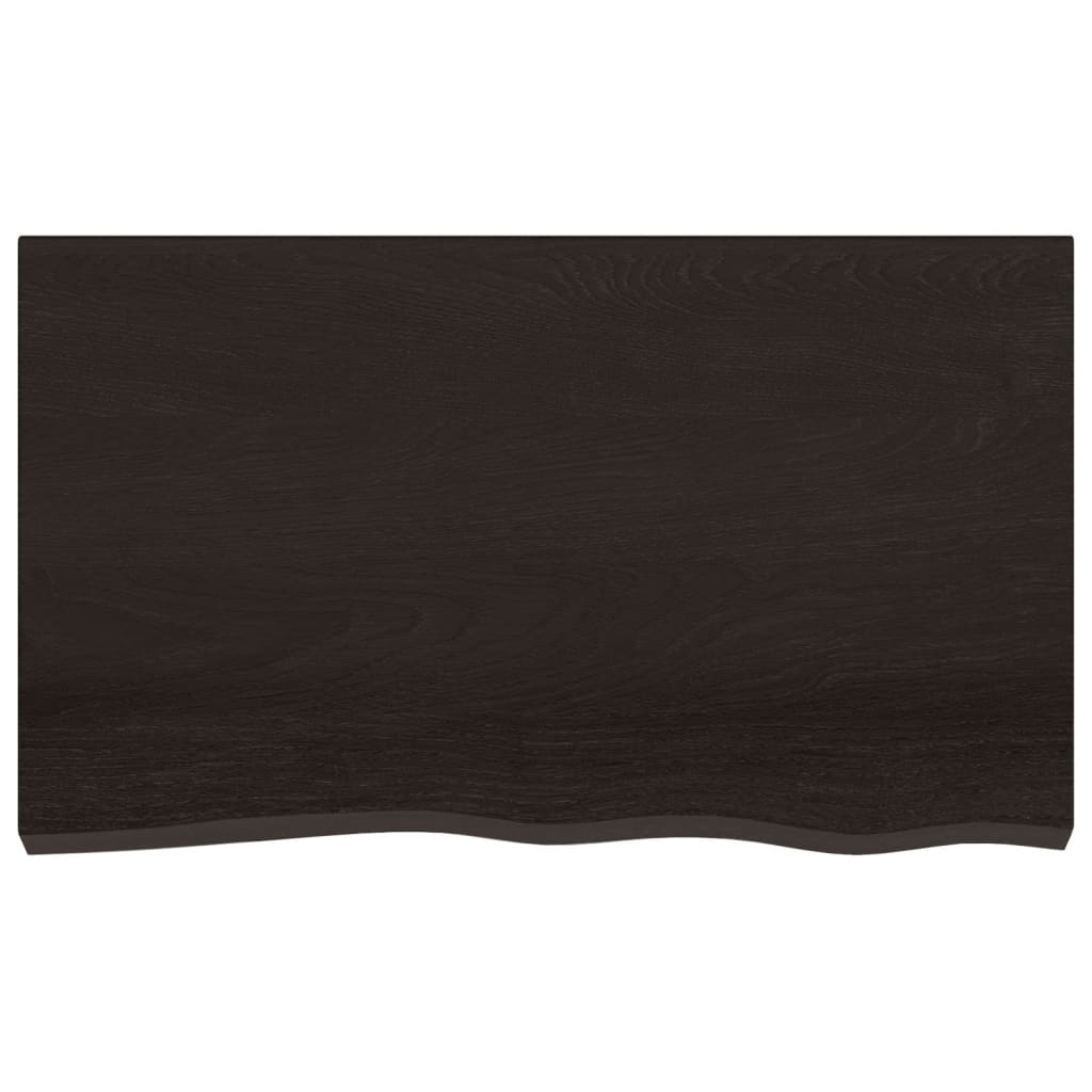 Kylpyhuoneen Työtaso T.ruskea 100X60X(2-6)Cm Käsitelty Täyspuu