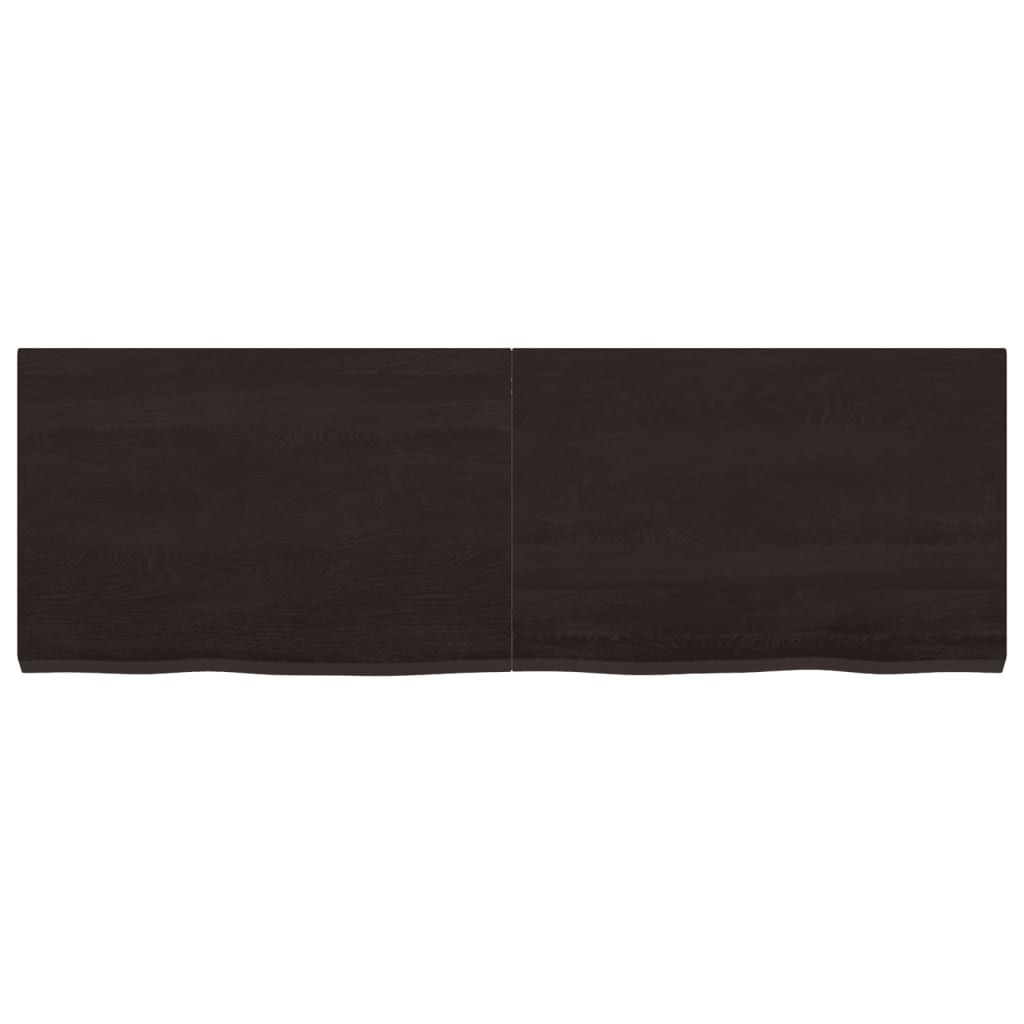 Kylpyhuoneen Työtaso T.ruskea 120X40X(2-4)Cm Käsitelty Täyspuu