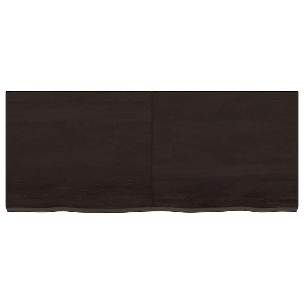 Kylpyhuoneen Työtaso T.ruskea 120X50X(2-6)Cm Käsitelty Täyspuu