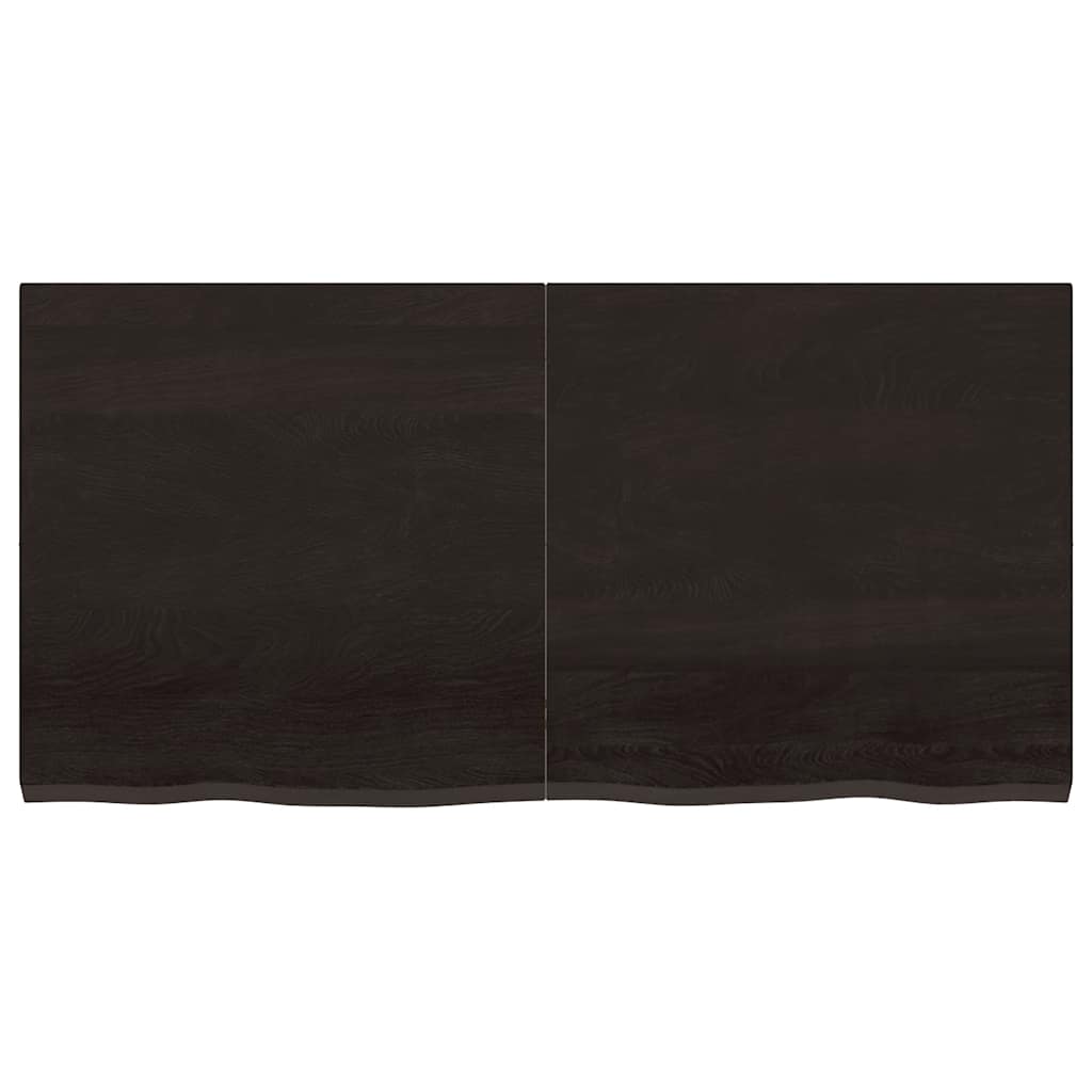 Kylpyhuoneen Työtaso T.ruskea 120X60X(2-4)Cm Käsitelty Täyspuu