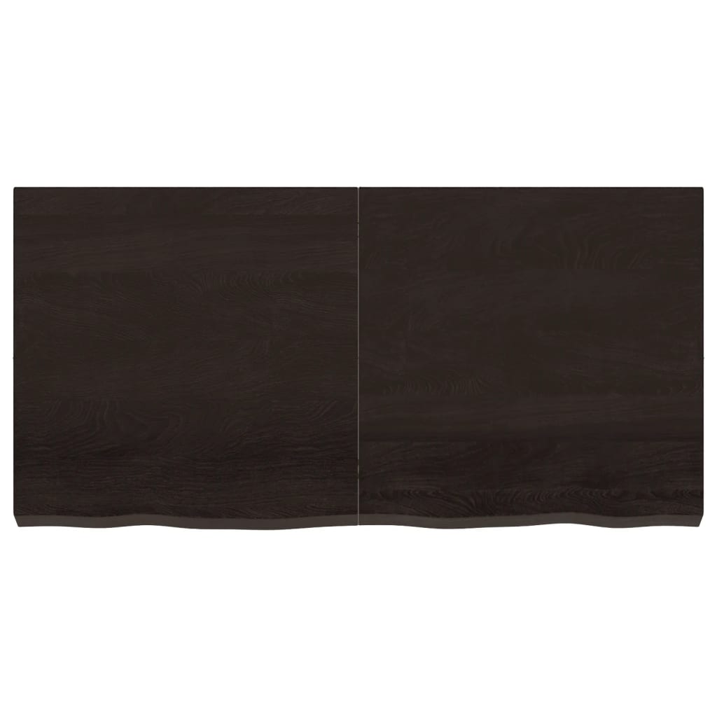 Kylpyhuoneen Työtaso T.ruskea 120X60X(2-6)Cm Käsitelty Täyspuu