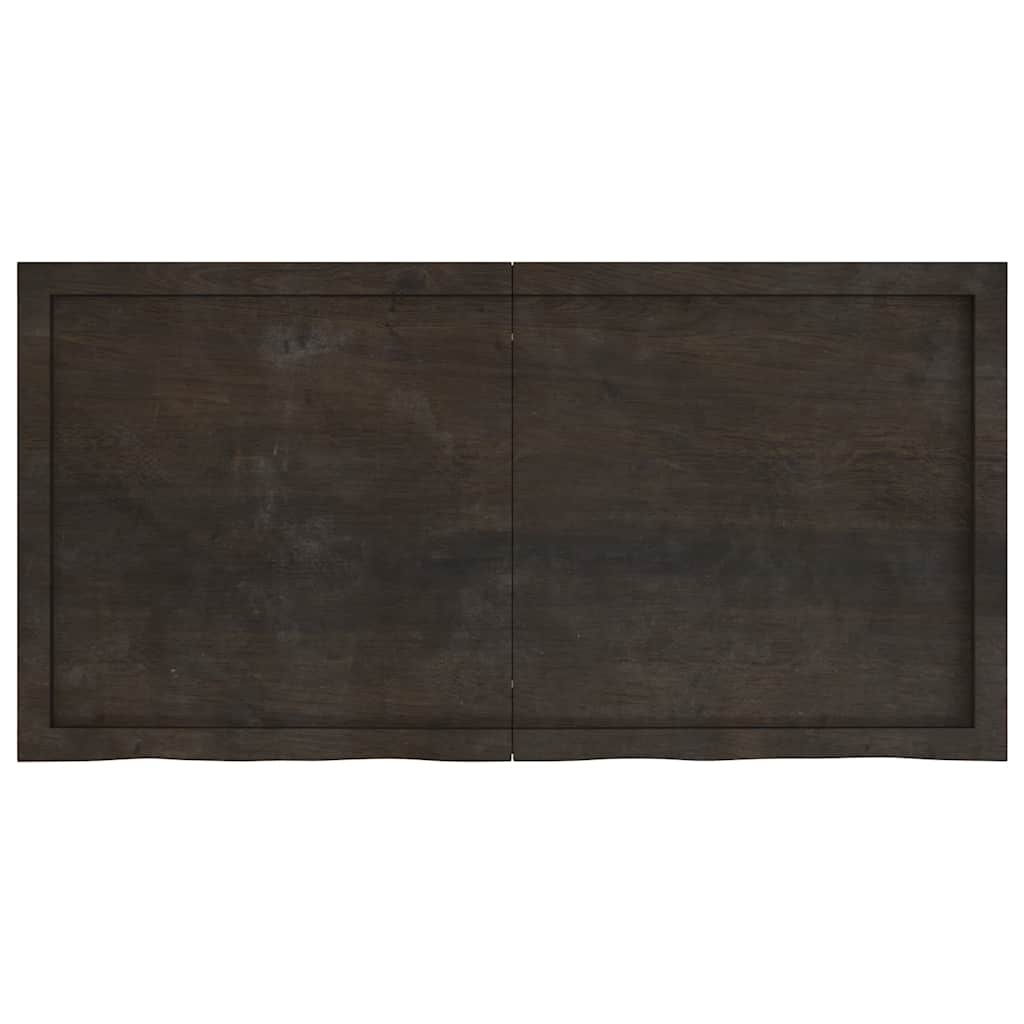 Kylpyhuoneen Työtaso T.ruskea 120X60X(2-6)Cm Käsitelty Täyspuu