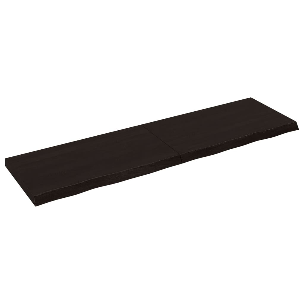 Kylpyhuoneen Työtaso T.ruskea 180X50X(2-6)Cm Käsitelty Täyspuu
