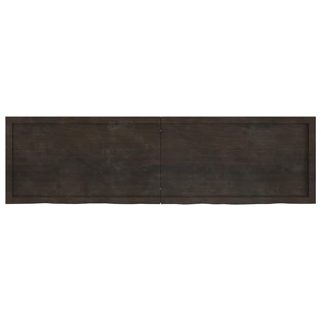 Kylpyhuoneen Työtaso T.ruskea 180X50X(2-6)Cm Käsitelty Täyspuu