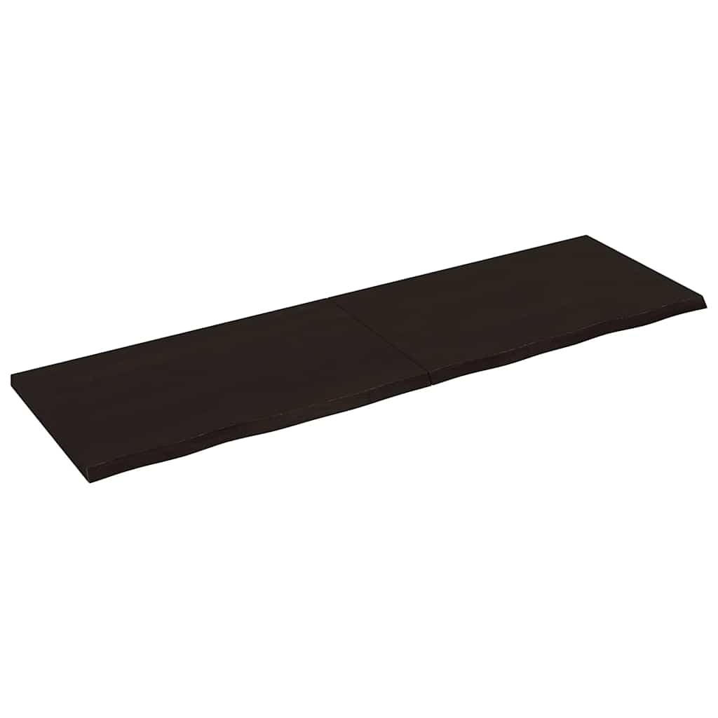 Kylpyhuoneen Työtaso T.ruskea 200X60X(2-4)Cm Käsitelty Täyspuu