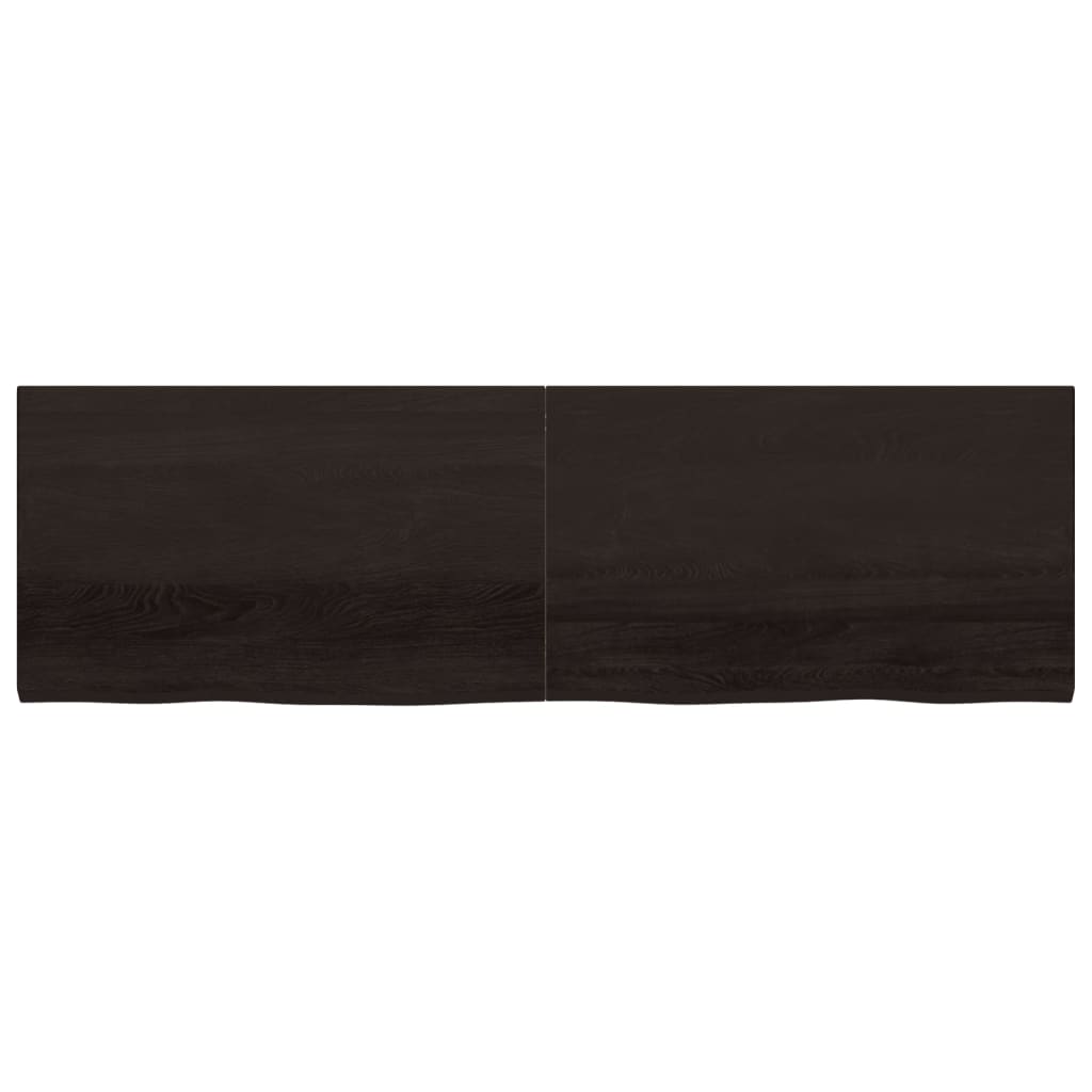 Kylpyhuoneen Työtaso T.ruskea 200X60X(2-4)Cm Käsitelty Täyspuu