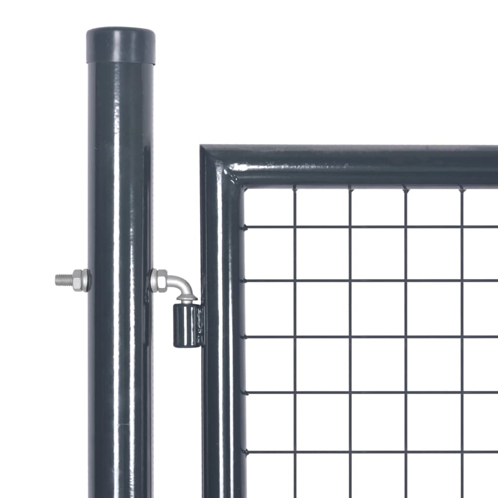 Verkkoportti Puutarhaan Antrasiitti 300X125 Cm Galvanoitu Teräs