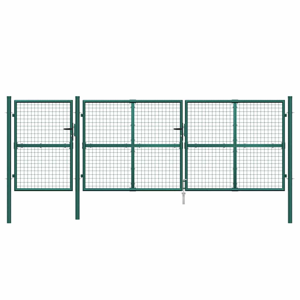 Verkkoportti Puutarhaan Vihreä 400X125 Cm Galvanoitu Teräs