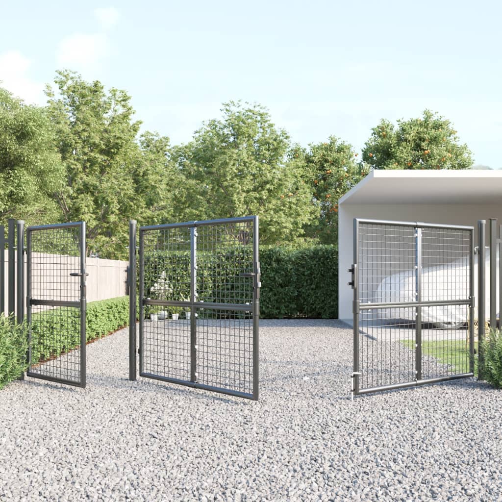 Verkkoportti Puutarhaan Antrasiitti 400X125 Cm Galvanoitu Teräs