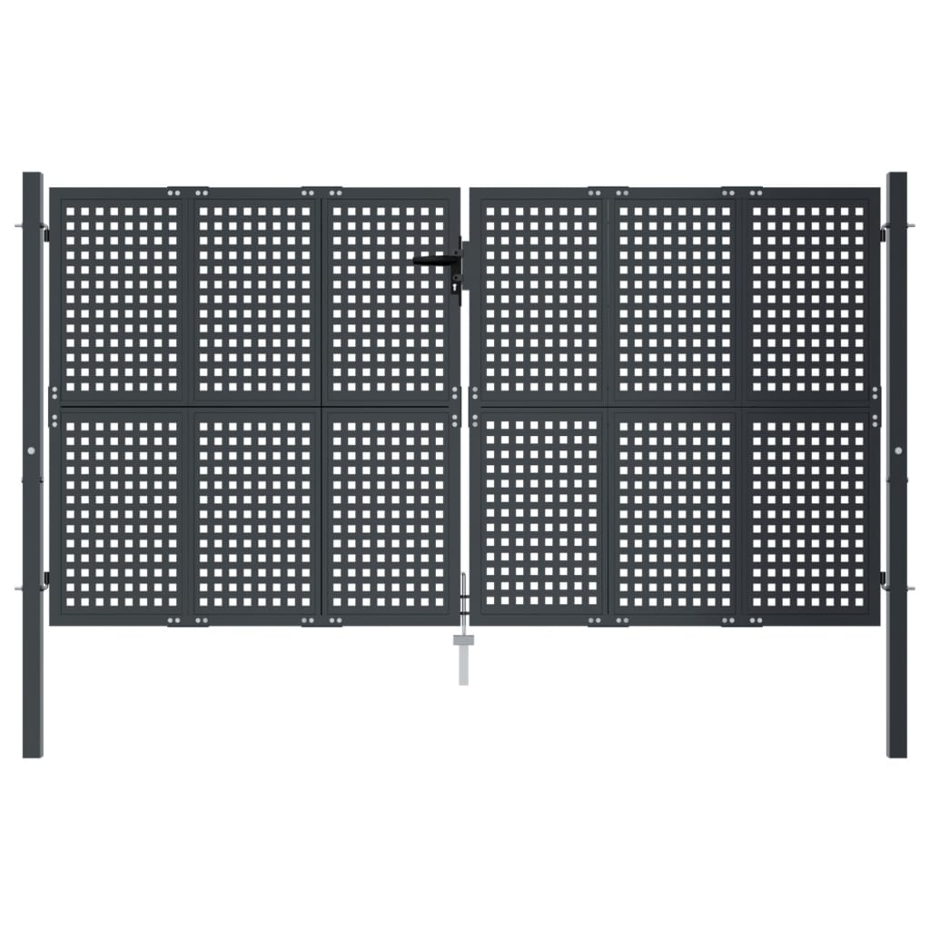 Puutarhanportti Antrasiitti 300X125 Cm Teräs
