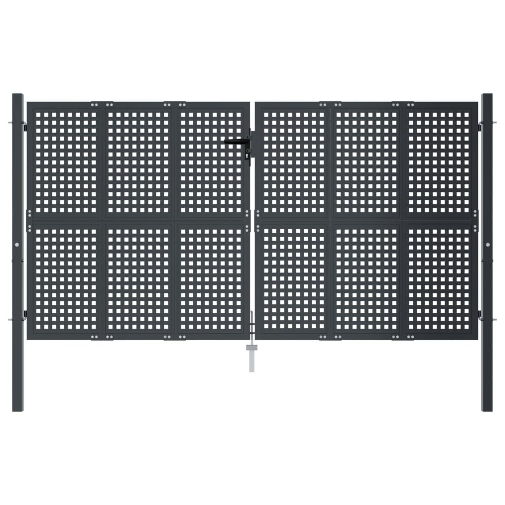 Puutarhanportti Antrasiitti 300X150 Cm Teräs