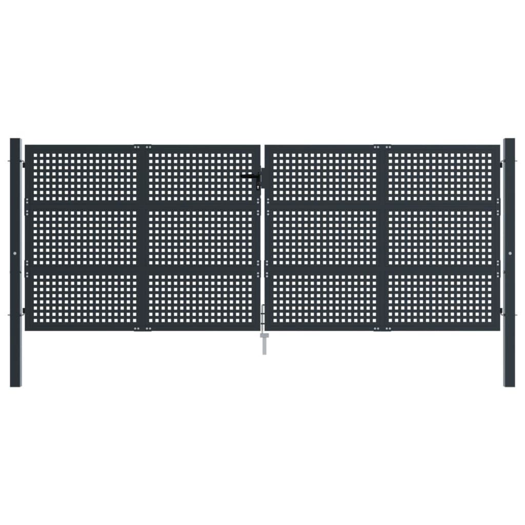 Puutarhanportti Antrasiitti 400X125 Cm Teräs