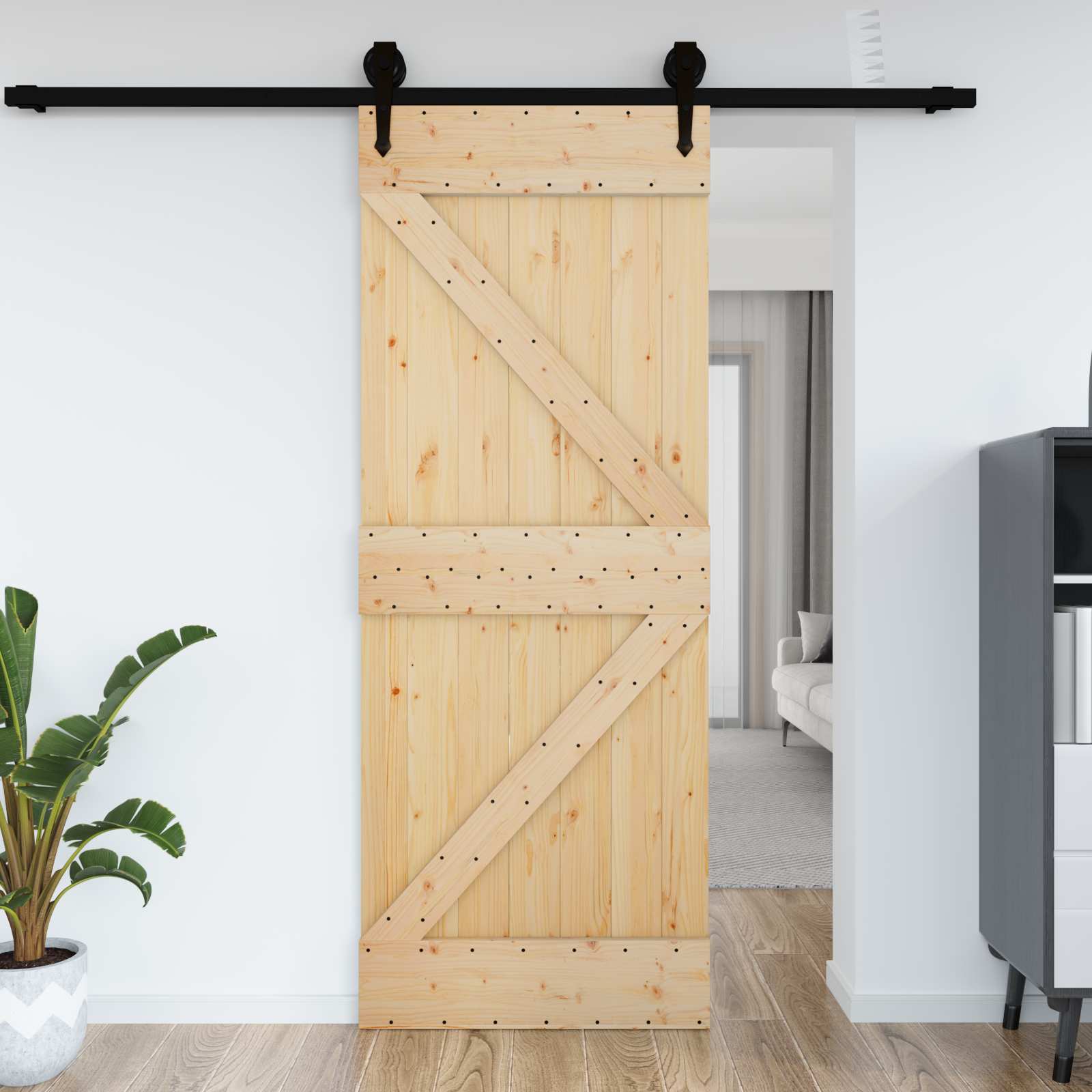 Ovi Narvik Luonnollinen 70 X 210 Cm Massiivinen Mänty