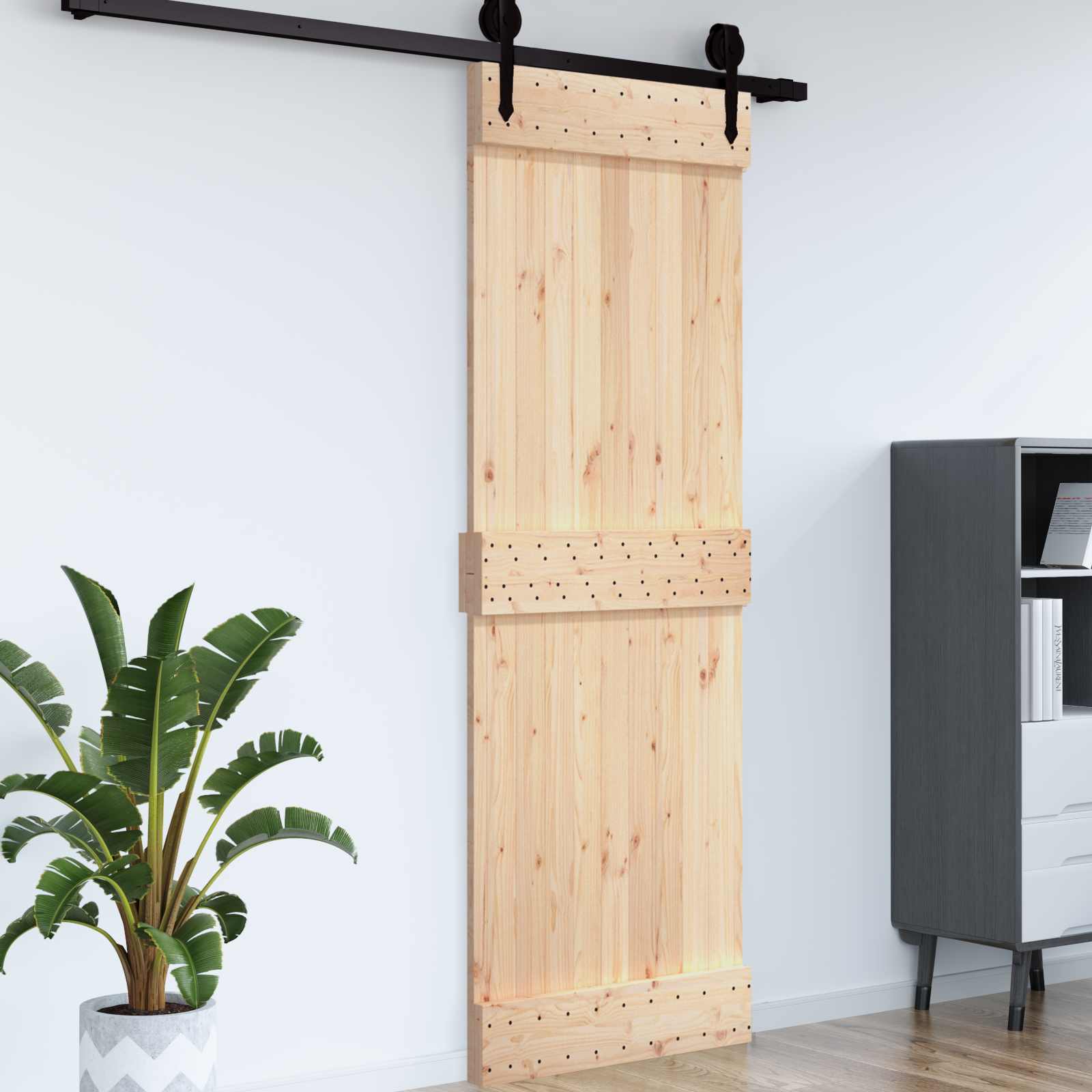 Ovi Narvik Luonnollinen 85 X 210 Cm Massiivinen Mänty