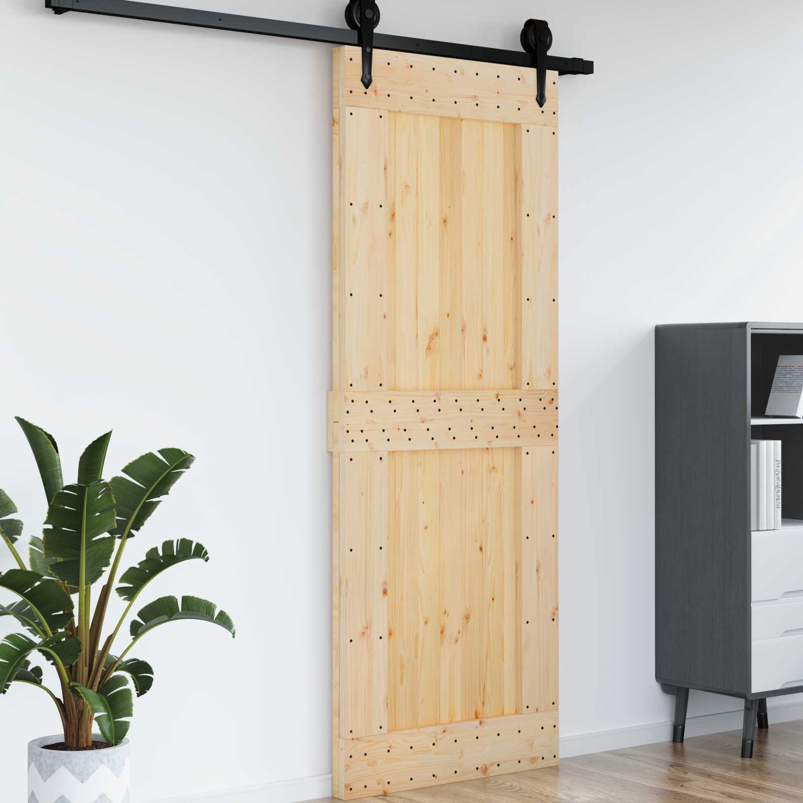 Ovi Narvik Luonnollinen 85 X 210 Cm Massiivinen Mänty