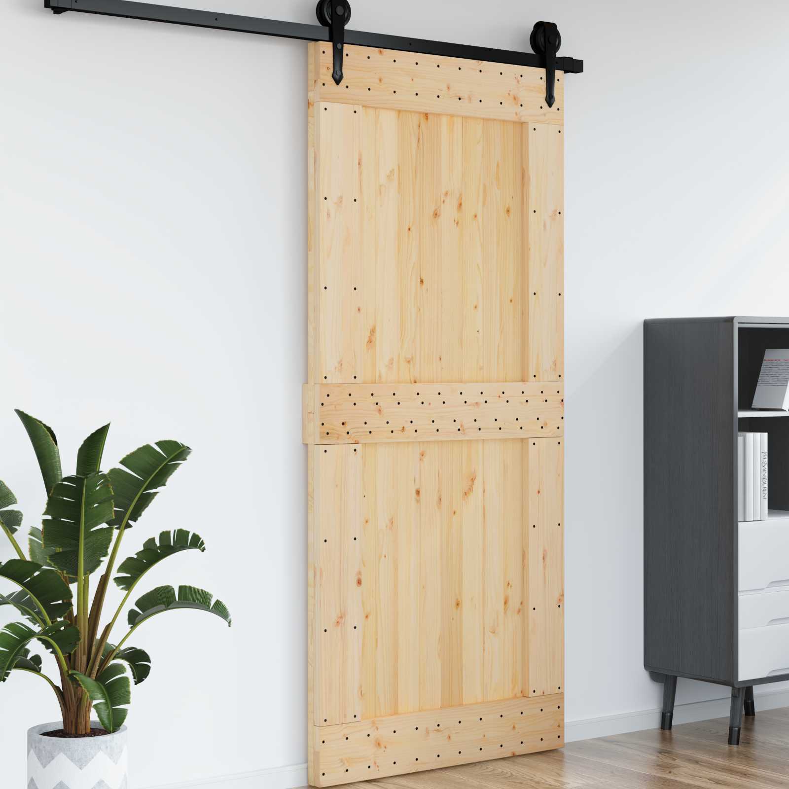 Ovi Narvik Luonnollinen 100 X 210 Cm Massiivinen Mänty