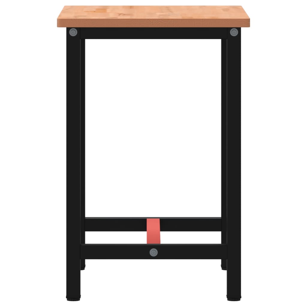 Työpenkki 80X55X81,5 Cm Täysi Pyökki Ja Metalli