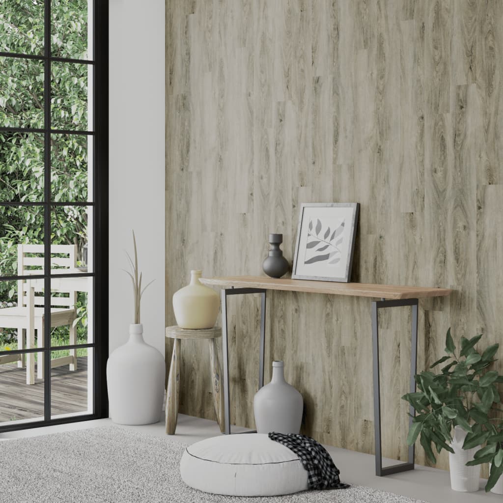 Seinäpaneelit Puutyyli Harmaa Pvc 4,12 M²