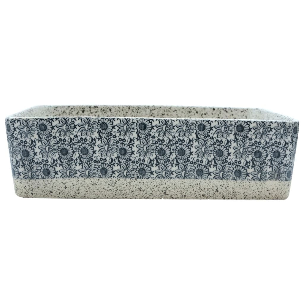 Pesuallas Tasolle Harmaa Suorakaide 46X35,5X13 Cm Keraaminen
