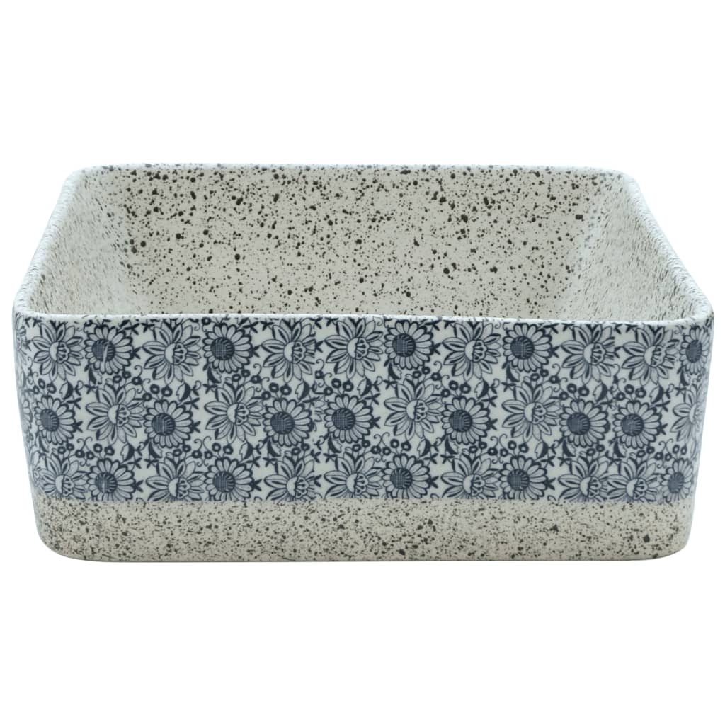 Pesuallas Tasolle Harmaa Suorakaide 46X35,5X13 Cm Keraaminen
