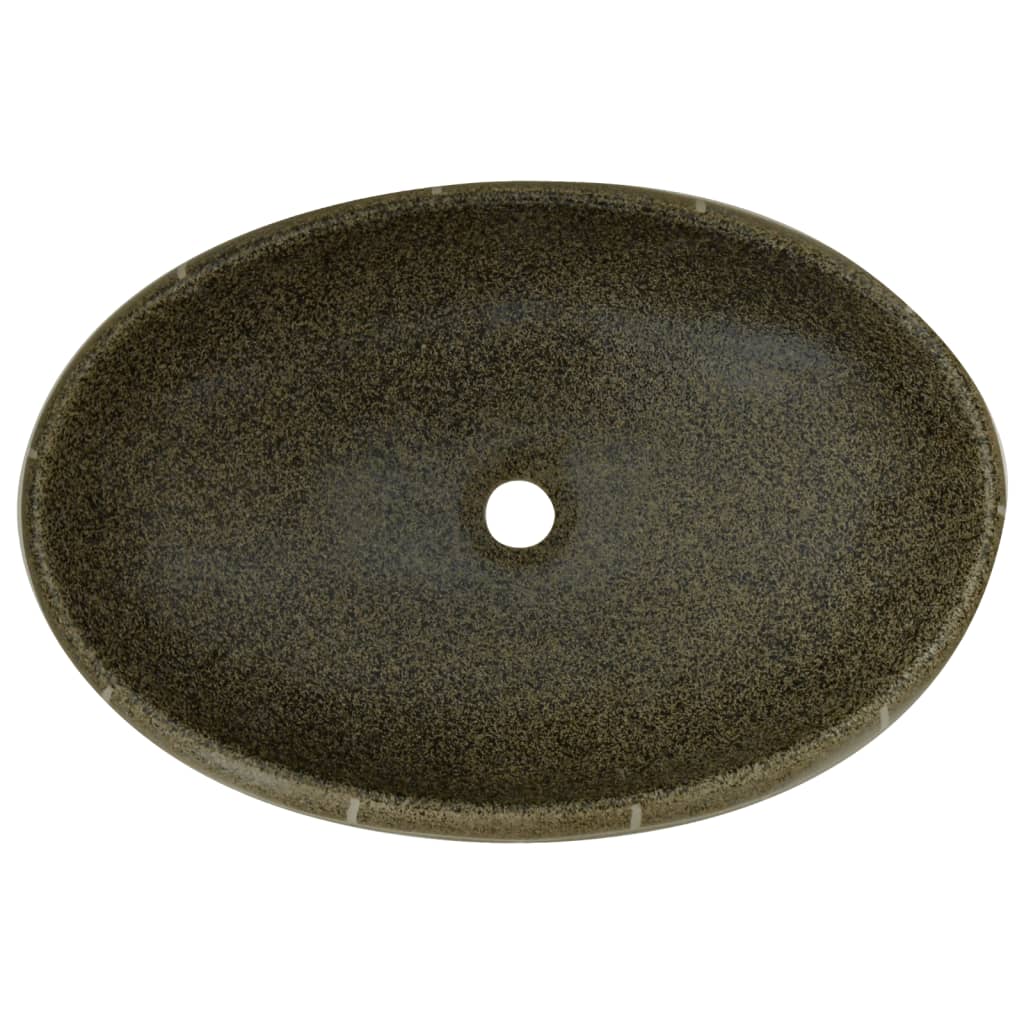 Pesuallas Työtasolle Monivärinen Ovaali 59X40X15 Cm Keraaminen