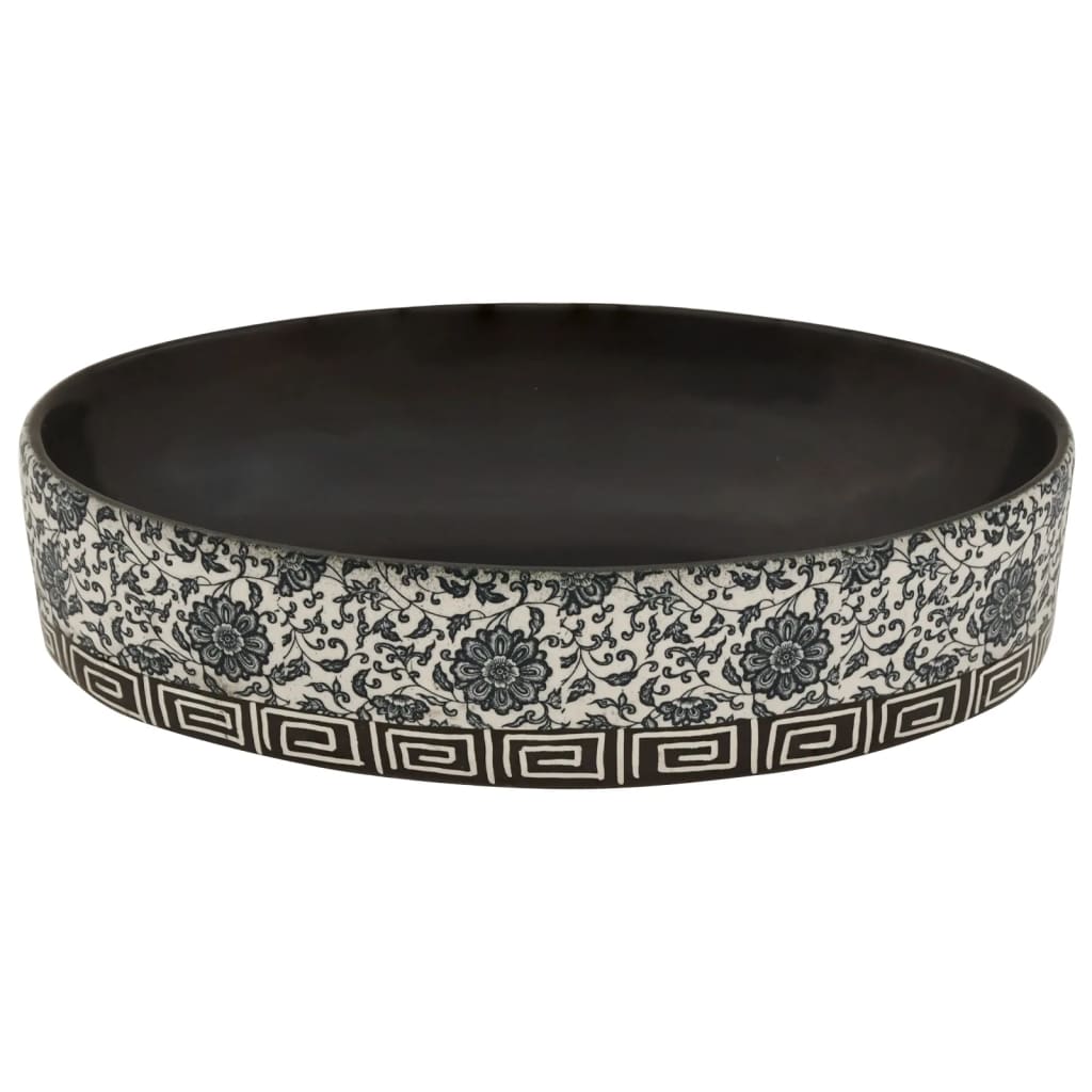 Pesuallas Tasolle Musta/Sin Ovaali 56,5X36,5X13,5 Cm Keraaminen