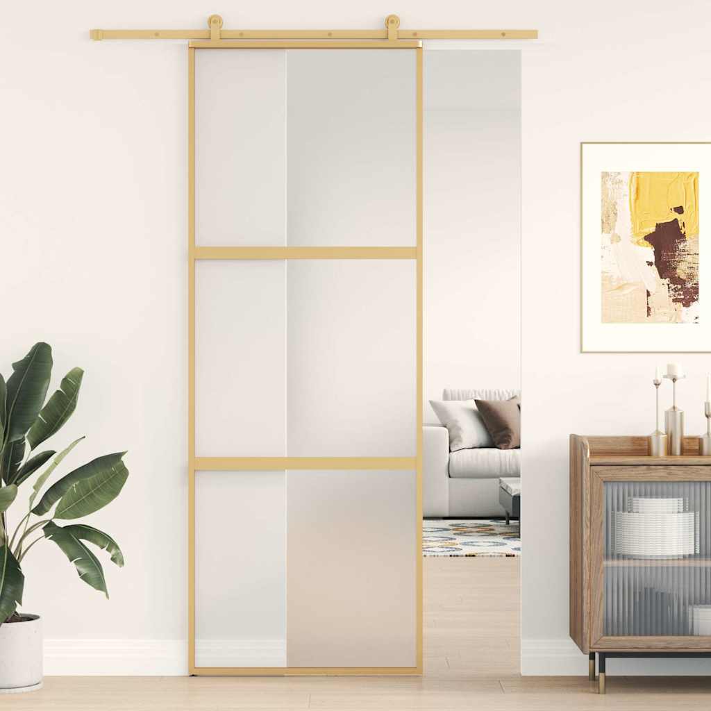 Liukuovi Kulta 76X205 Cm Himmeä Esg-Lasi Ja Alumiini