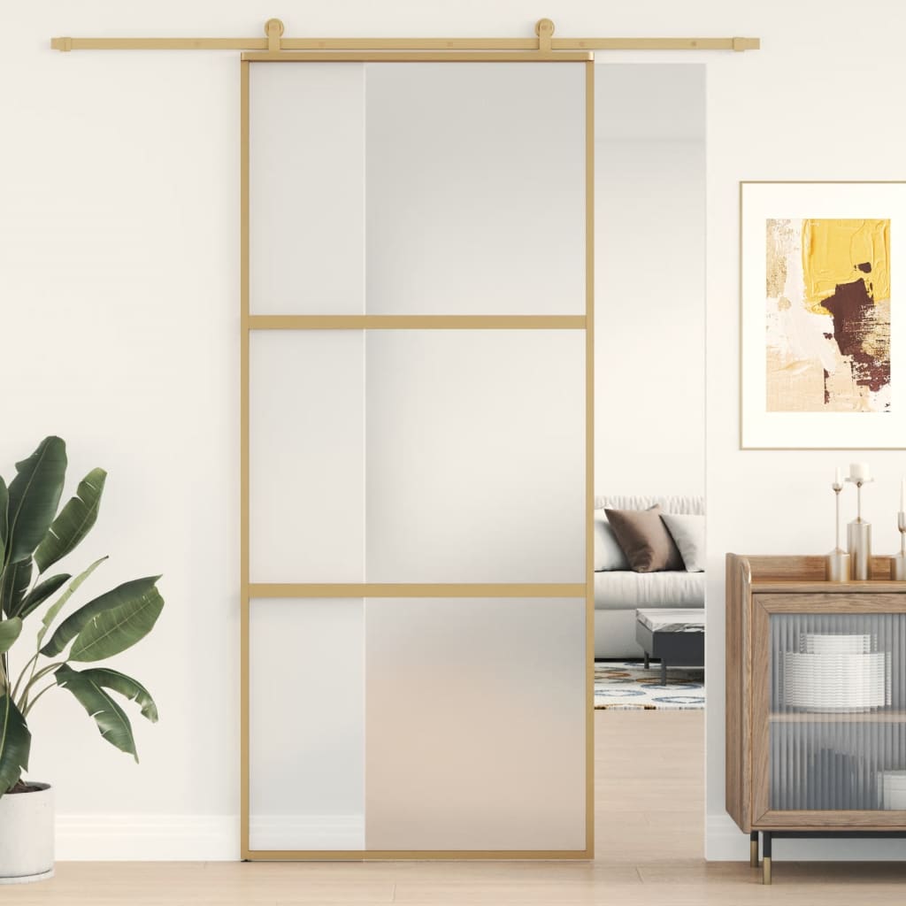 Liukuovi Kulta 90X205 Cm Himmeä Esg-Lasi Ja Alumiini