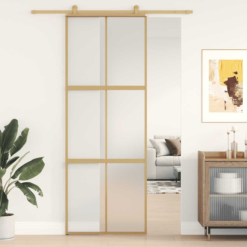 Liukuovi Kulta 76X205 Cm Himmeä Esg-Lasi Ja Alumiini