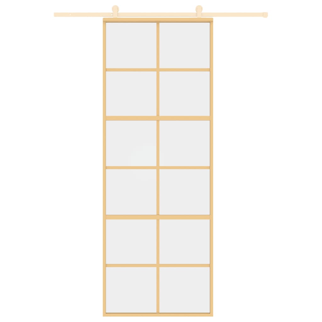Liukuovi Kulta 76X205 Cm Kirkas Esg-Lasi Ja Alumiini